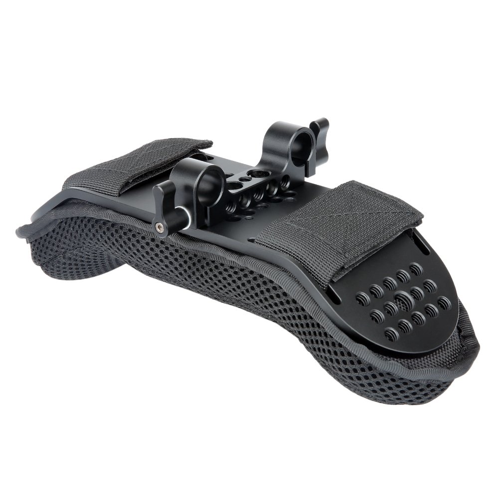 NICEYRIG ショルダーパッド 肩パッド 汎用ショルダーマウント15mmレールブロック付き 15mmロッドサポートシステムに対応 通気性 動画撮影用肩パッド ビデオカメラ、カメラDV/DC固定 撮影安定化リグ -S485