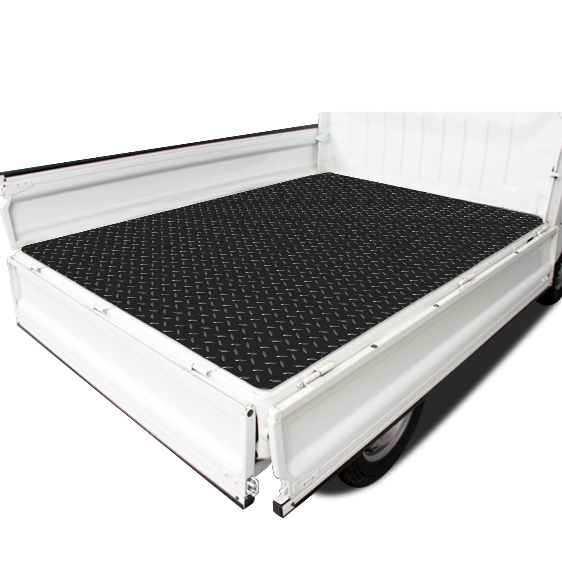 KUKUAN荷台用ゴムマット 軽トラック 荷台マット 厚さ約3mm×1400mm×2000mm 軽ト 滑り止め 屋外 (黒い縞,..