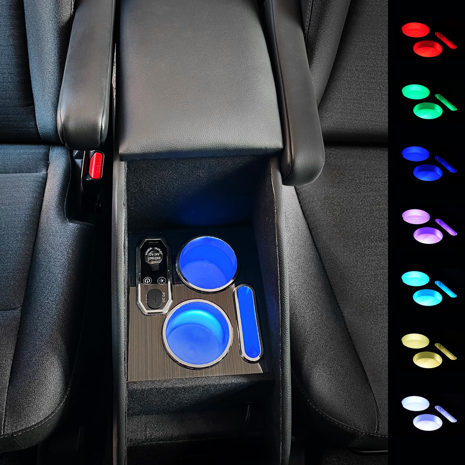 CEMOFE コンソールボックス セレナ C28 e-POWER専用 アームレスト コンソールボックス 七色変換 呼吸ラ..