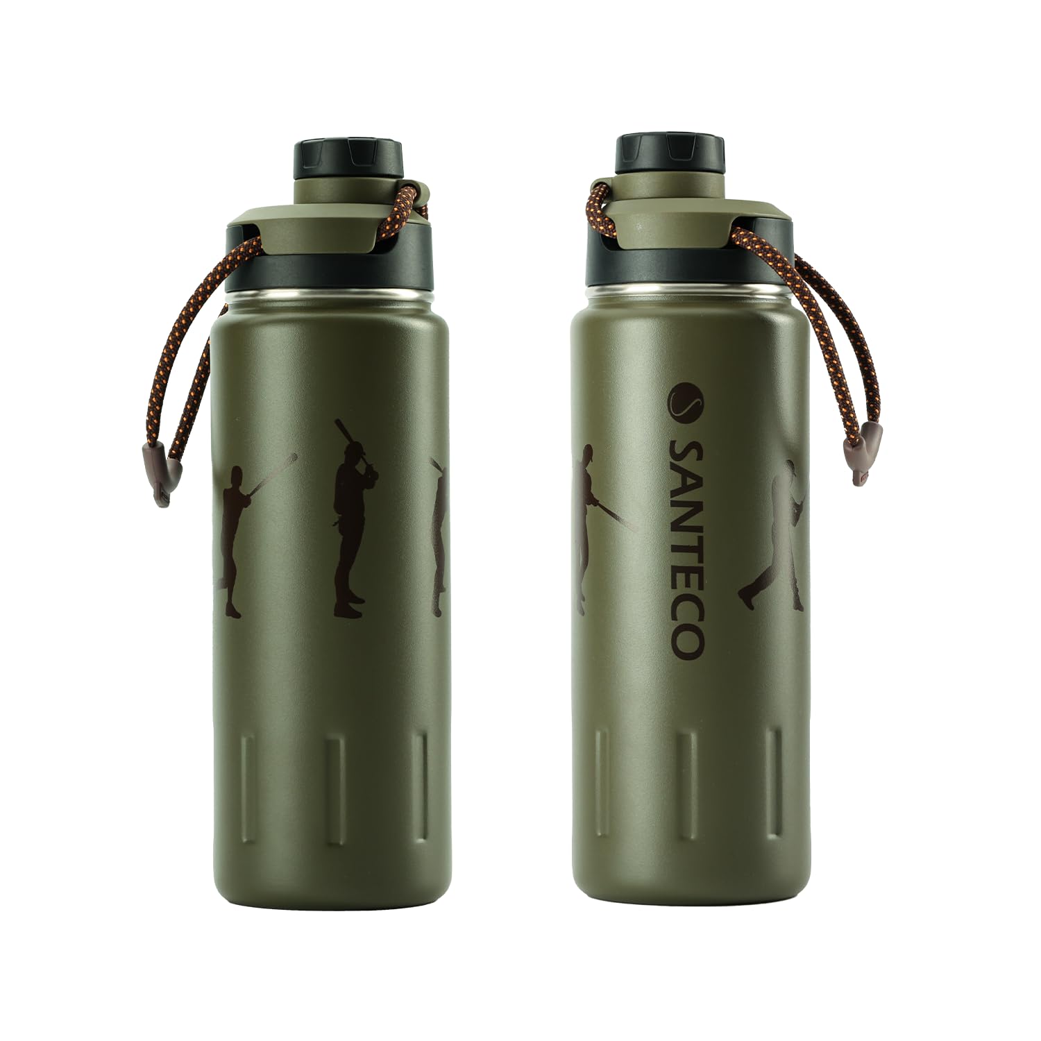 SANTECO 水筒 710ml 野球のパターン スポーツボトル 保温 保冷 真空断熱 魔法瓶 ステンレスボトル スト..