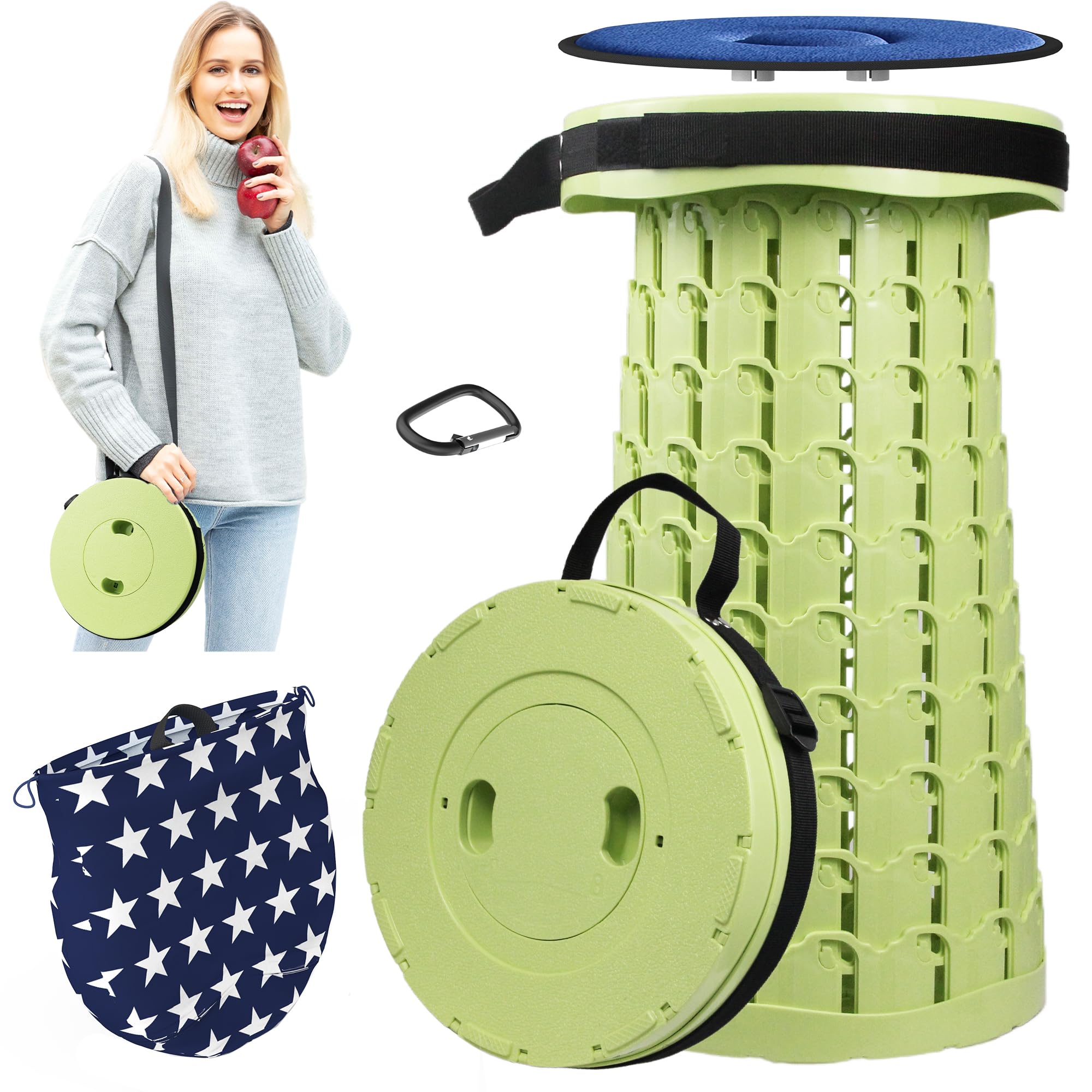 LOCYOP 折りたたみ椅子 耐荷重270kg 折り畳みいす クッション付き 伸縮式 おりたたみいす キャンプ椅子 46cm高度調節可能 一秒開閉できる 収納バッグ付き持ち運び便利 アウトドアチェア 旅行 キャンプ 軽量 コンパクト釣り ハイキング 風呂