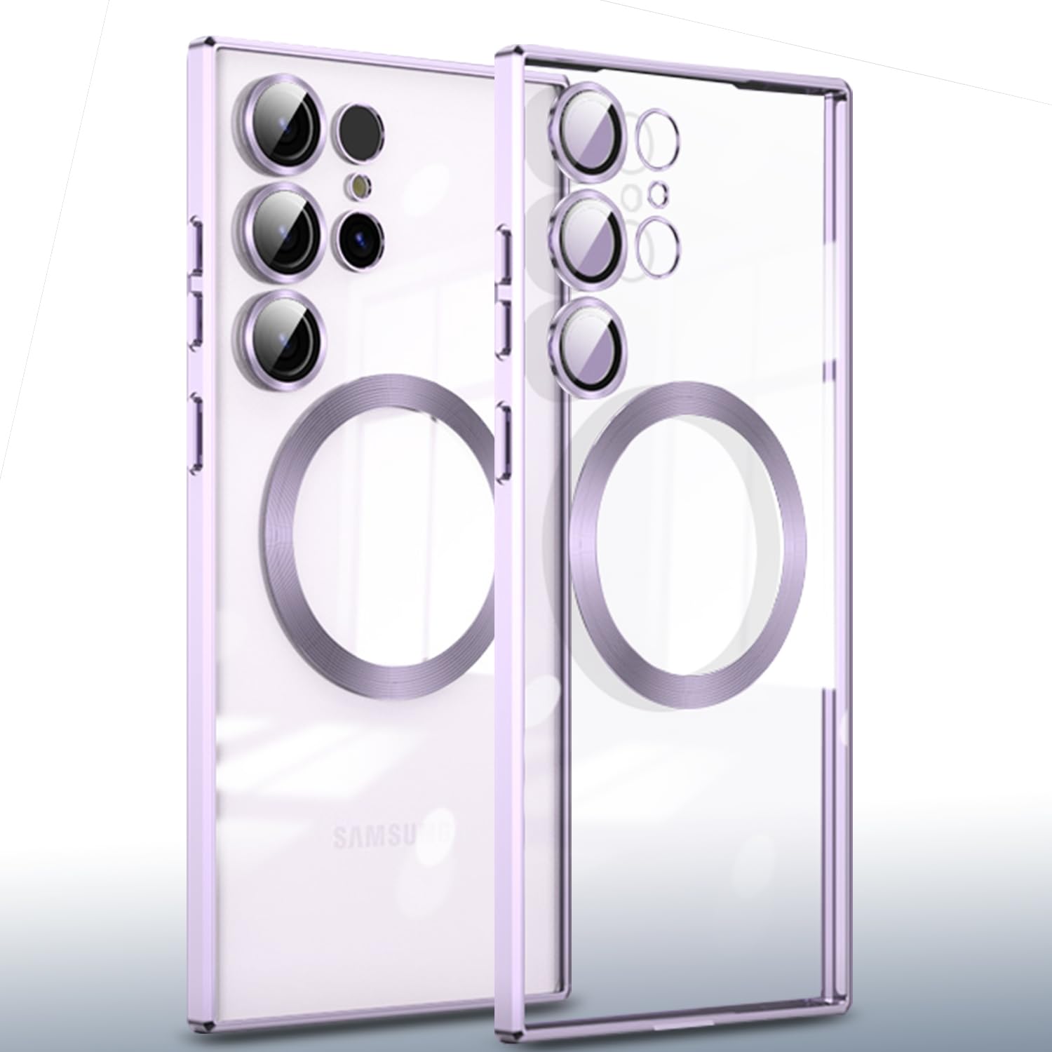 Rakuten - MuZiF Samsung Galaxy s23 Ultra 用 ケース クリア メッキ加工 Magsafe対応 永久磁石 レンズ保護 TPU ソフトケース 薄くて軽い 人気 耐衝撃 携帯カバー Galaxy S23 Ultra 用 クリアケース (Gal