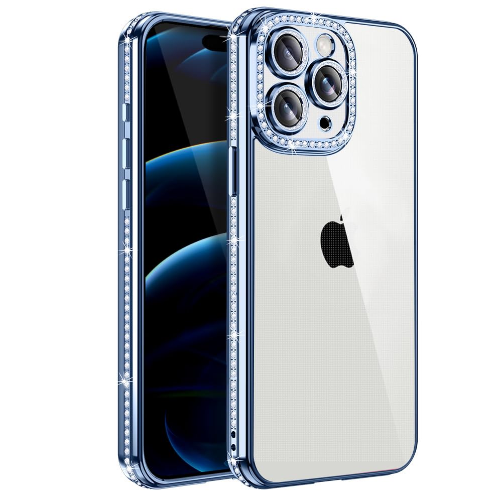 Rakuten - MuZiF iPhone 11 Pro Max 用 ケース クリア メッキ加工 キラキラ 背面全透明 サラウンドレンズ保護 カメラ保護 TPU ソフトケース 薄くて軽い 女性 人気 耐衝撃 ラップホール付き アイフォン 11 Pro Max 用 スマホケー
