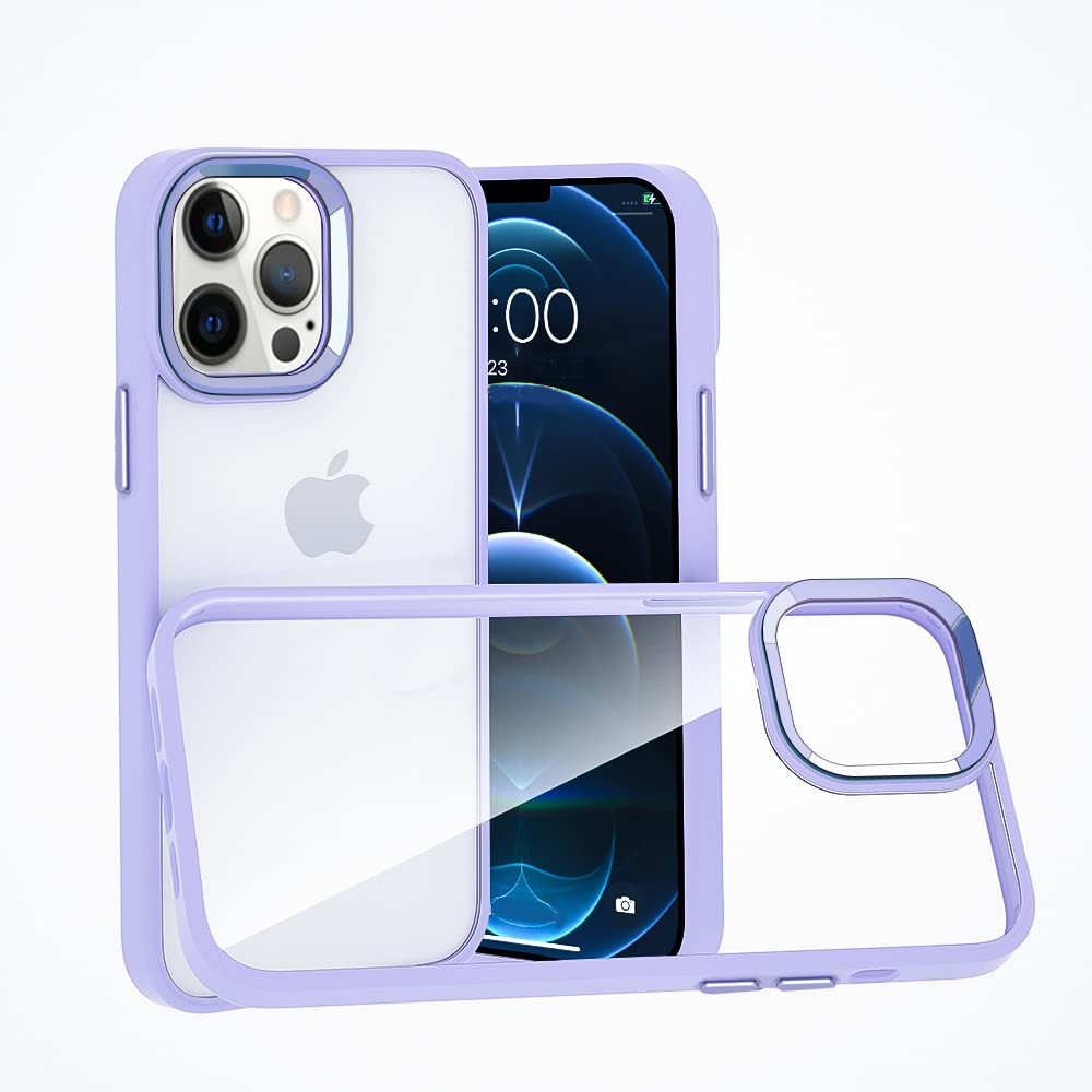Rakuten - MuZiF iPhone 14 Pro Max 用 ケース クリア 薄型軽量 耐衝撃構造 全面保護 黄変防止 擦り傷防止 透明 PC 背面クリア アイフォン14 Pro Max 用 カバー クリアケース（iPhone 14 Pro Max,パープル）