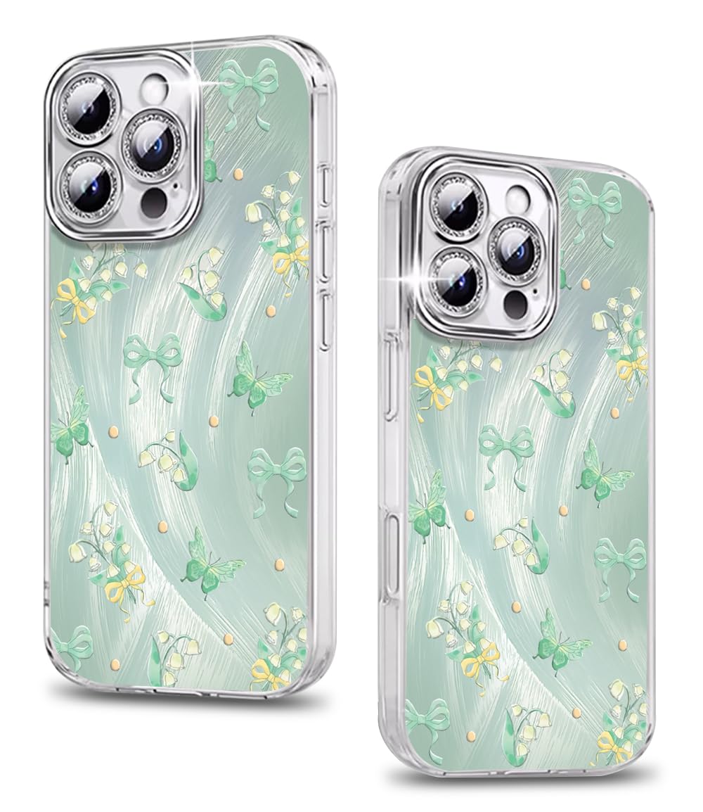Rakuten - MuZiF iPhone 16 Pro 用 ケース 可愛い ちょう かわいい 韓国 ケース 薄くて軽い 人気 おしゃれ 蝶々 スマホケース 耐衝撃 携帯カバー レンズ保護 携帯ケース アイフォン16 Pro 用 スマホカバー (iPhone 16 Pro,