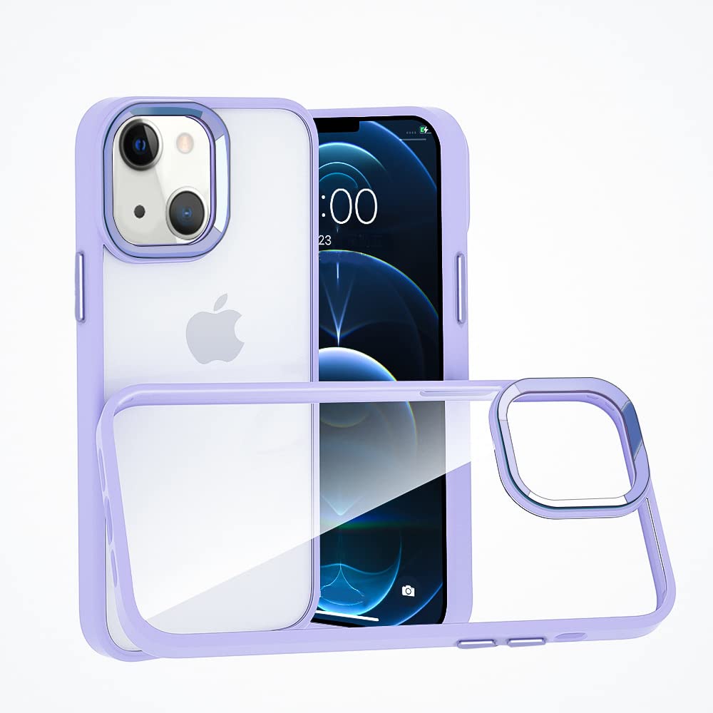 Rakuten - MuZiF iPhone 14 Plus 用 ケース クリア 薄型軽量 耐衝撃構造 全面保護 黄変防止 擦り傷防止 透明 PC 背面クリア アイフォン14 Plus 用 カバー クリアケース（iPhone 14 Plus,パープル）
