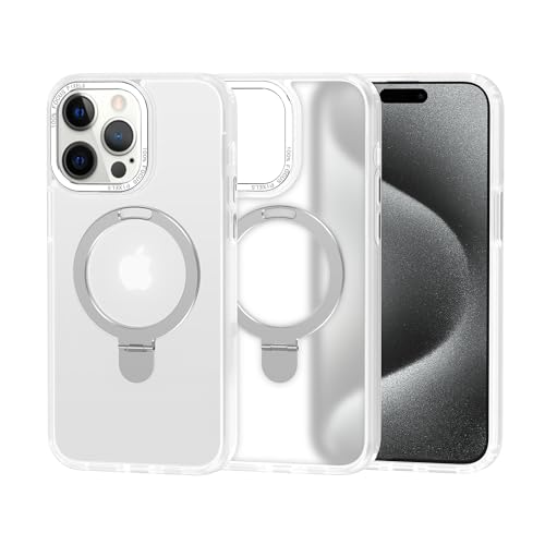 iPhone 16e 用 ケース リング付き 半クリア 半透明 マット感 米軍規格 MagSafe対応 マグセーフ リ