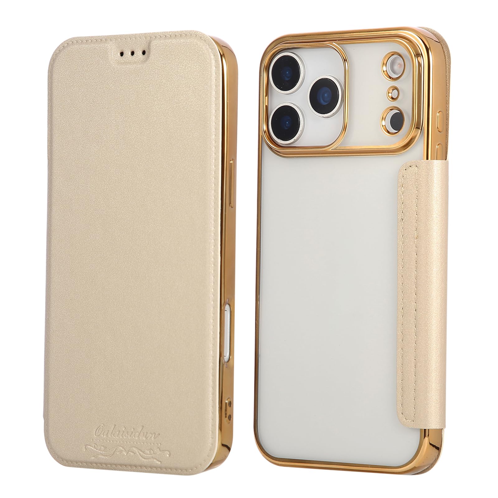 MuZiF iPhone 17 Pro Max 用 ケース 手帳型 クリア 高級なPUレザー 耐衝撃性と耐摩耗性17 Pro Max用 全面保護耐衝撃、カード収納、人気財布型 カバー 軽量 アイフォン17 Pro Max 用 手帳カバー (iPhone 1