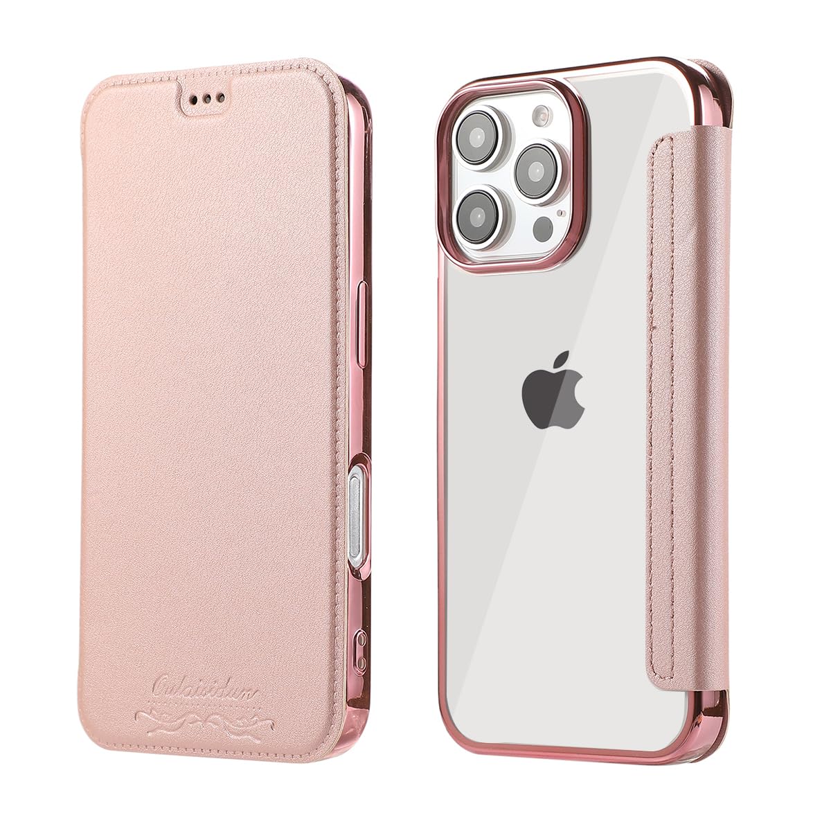 Rakuten - MuZiF iPhone 16 Pro 用 ケース 手帳型 クリア 高級なPUレザー 耐衝撃性と耐摩耗性16 Pro用 全面保護耐衝撃、カード収納、人気財布型 カバー 軽量 アイフォン16 Pro 用 手帳カバー (iPhone 16 Pro用,ローズゴー