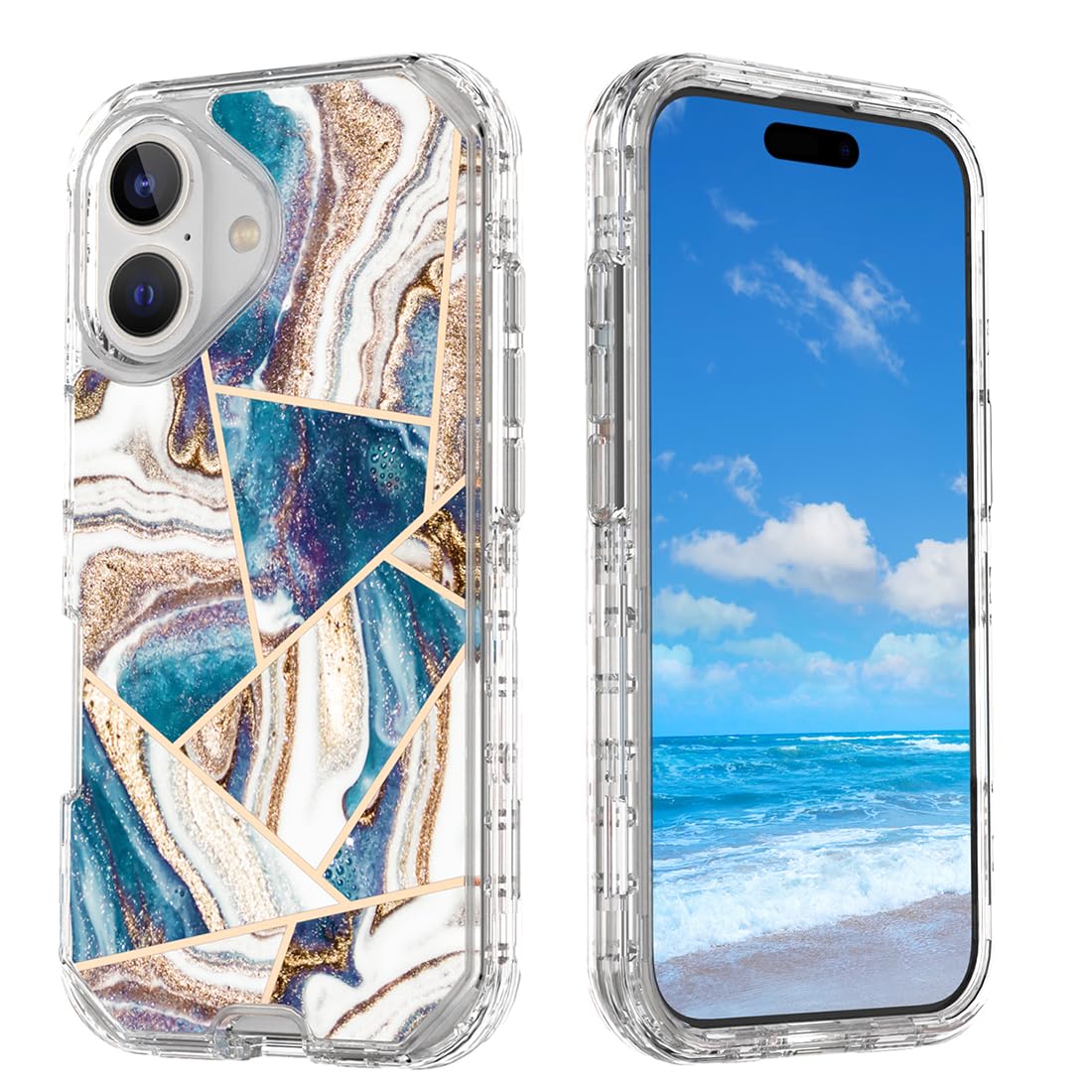 MuZiF iPhone 17 �� ������ �Ʒ����ʤ��ݸ� �Ť����������� ��å��ù� ���襤�� �Ѿ׷⹽¤ �����ݸ� �����ɻ� ������ɻ� �����ե���17 �� ���λ� �����͵����ޥۥ�������iPhone 17��,�֥롼+���졼��