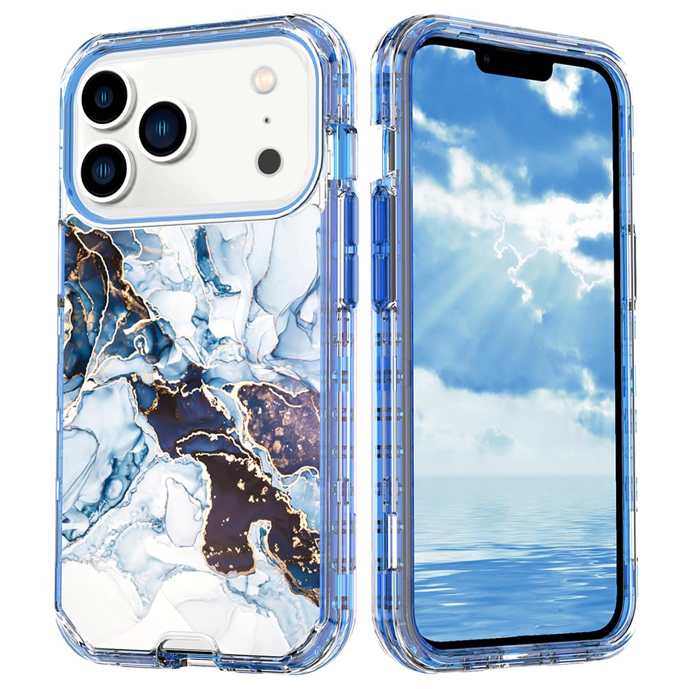 ・【対応機種】iPhone 17 Pro Max 用 6.9インチ 専用のケースです。ワイヤレス充電対応。機種を間違いないようご注意下さい。・【米軍規格の保護 超高耐衝撃性】背面は非常に硬いPC素材で作られています,高い耐衝撃性を持て、携帯電話を全方位からしっかりと守ります、 カメラレンズ周りは、1.5mm高く設計されており、レンズを摩擦や傷から保護します。・【背面大理石風】素材で作られています、保護力が強いと・【指紋＆黄ばみ防止】表面に油分防止コーティング加工を施し指紋を防げ、指紋や汚れが付いても、水洗いと布で軽く拭くとピカピカになります。さらに、側面高級のTPU素材で、黄変を効果的に防止します。いつでも綺麗に見えます・【全面の保護】iPhone16 Pro Max 用 の各ボタン部分への操作性、アクセスしやすさを考慮した最適な設計になっております。前面も背面もフチを高く設計し液晶画面とカメラレンズをキズから保護します。