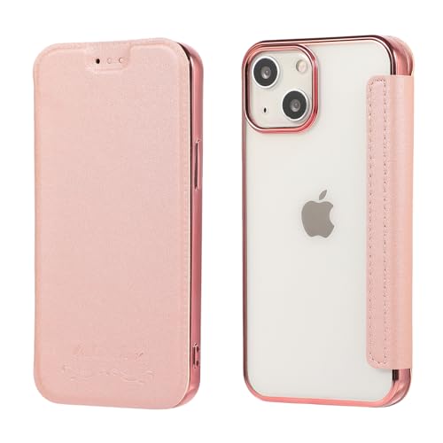 Rakuten - MuZiF iPhone 13 Mini 用 ケース 手帳型 クリア 高級なPUレザー 耐衝撃性と耐摩耗性13 Mini用 全面保護耐衝撃、カード収納、人気財布型 カバー 軽量 アイフォン13 Mini 用 手帳カバー (iPhone 13 Mini用,ロ