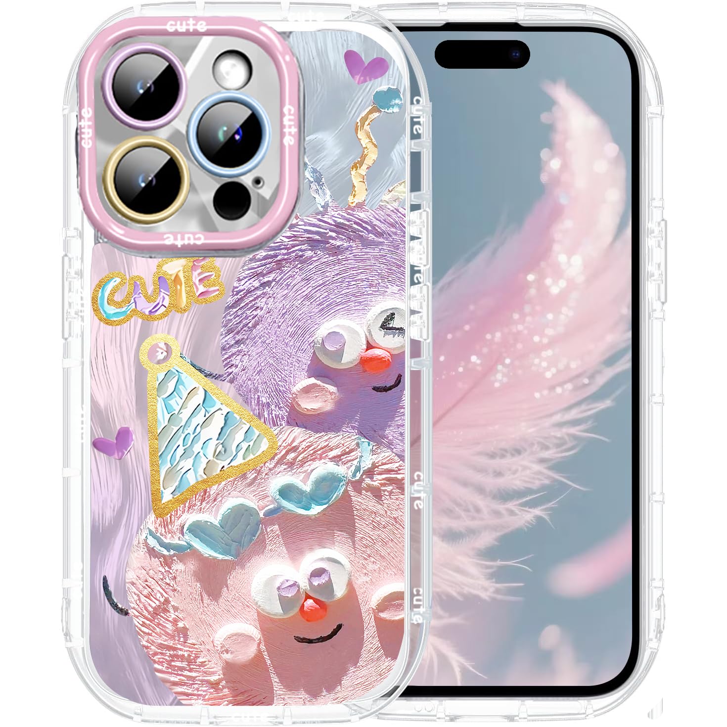 Rakuten - Muzif iPhone 11 用 ケース 可愛い 毛玉怪獣 かわいい 羽織紋です 漫画 韓国 面白 薄くて軽い 人気 おしゃれ アニメ スマホケース 耐衝撃 携帯カバー レンズ保護 携帯ケース アイフォン11 用 スマホカバー (iPhone 11,毛玉