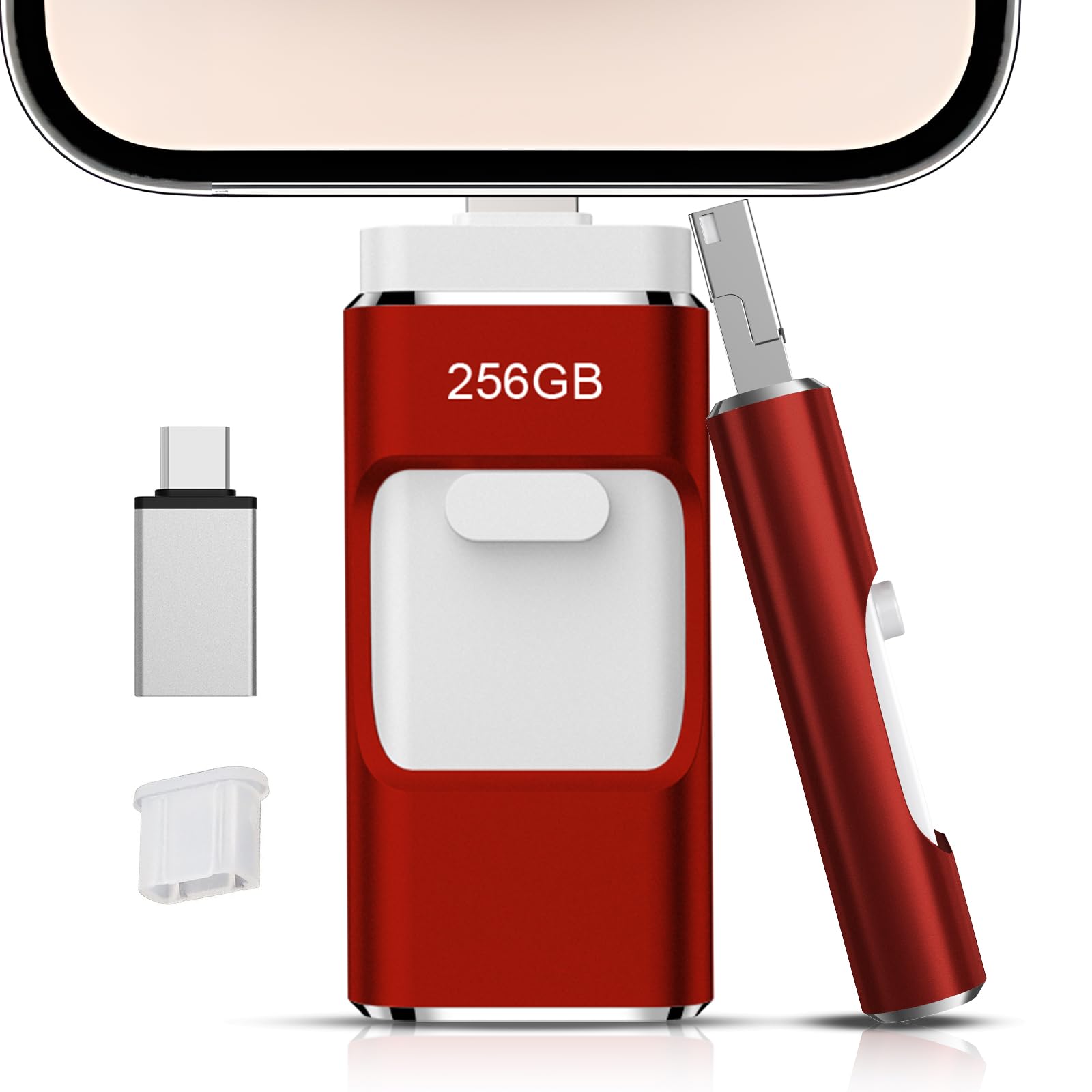 乐天商城 - 【アプリ不要・正規認証品 】256GB Phone対応usbメモリ写真保存 直接usbに写真を移す4in1 フラッシュドラメモリ人気 USB 両面挿しスマホ USB メモリー フラッシュドライブ Android パソコン対応 USBメモリ phoneの写真