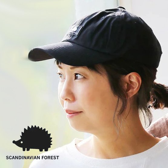 SCANDINAVIAN FOREST ネームキャップ ワンポイント ベースボールキャップ コットン レディース メンズカジュアル フリーサイズ ブラック ベージュ グリーン 40代 50代 おしゃれ スカンジナビアン フォレストのサムネイル