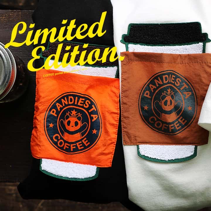 Tシャツ メンズ レディース 綿100％ 半袖 コラボ 限定カラー パンダ 足跡 コーヒー COFFEE 相良 刺繍 サイドスリット ボックスシルエット しっかり生地 半袖Tシャツ TEE 夏 ティーシャツ プリントT PATY パティ PANDIESTAJAPAN×BLUETO パンディエスタ