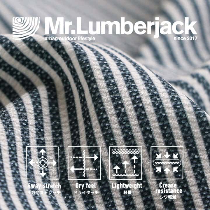 汗でベタつかない Tシャツ 半袖 メンズ レディース リブ クルーネック 配色 刺繍 袖裏 切り替え 薄手 軽量 涼しい 速乾 微ストレッチ ワイドシルエット クイックドライ シアサッカー 黒 無地 夏 ストライプ 大きいサイズ PATY パティ Mr.Lumberjack