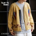 SLOW HANDS スローハンズ カーディガン カーデ メンズ レディース 厚手 モヘア チマヨ 暖かい 保温性 ポケット ゆったり 大きいサイズ 秋 冬 カジュアル パティ(4)