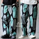 TIGRE BROCANTE ティグルブロカンテ パンツ タゴサクパンツ ワイド ストレート メンズ レディース ろうけつ染め 手染め ハンドメイド バナナ プ...