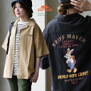 KRIFF MAYER クリフメイヤー シャツ 5分袖 開襟シャツ オープンカラー メンズ レディース キャンプラビット ウサギ キャラクター アニマル 刺繍 ...