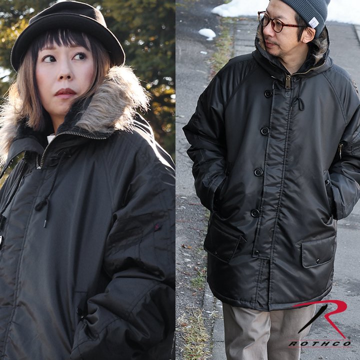 N3-B ジャケット ミリタリーコート メンズ レディース ハイネック 無地 裏地付き 中綿 ナイロン 暖かい 防寒 防風 袖リブ ポケット 大きいサイズ カジュアル ヴィンテージ 秋 冬 パティ ROTHCO ロスコ