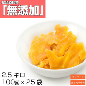 ドライフルーツ 形不揃い マンゴー 送料無料 2.5kg (100g x 25袋）セブ島産 ドライマンゴーメール便 価格に 訳あり食品添加物 無添加 おすすめ ミスターマンゴー