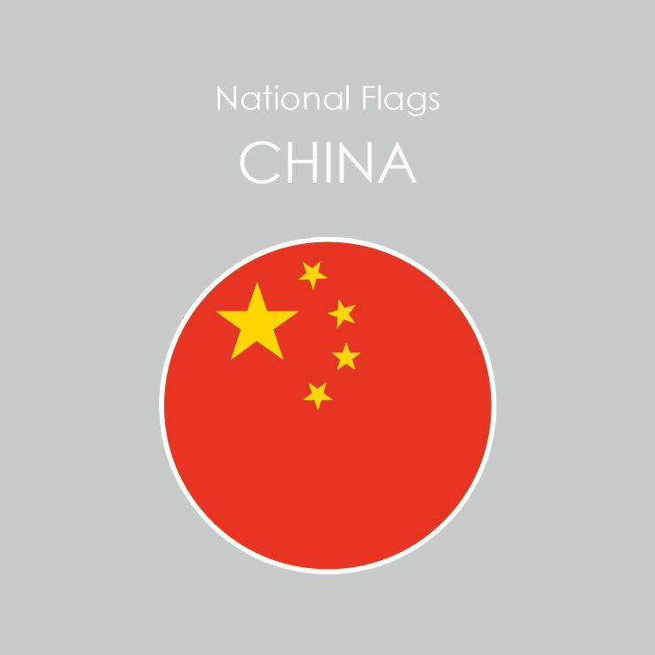 国旗ステッカー/中国　National Flag/China
