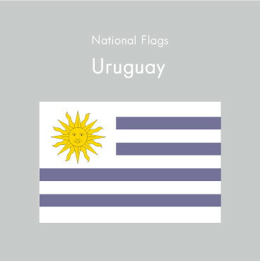 国旗ステッカー/ウルグアイ　National Flag/Uruguay