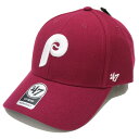 '47 フォーティーセブン ローキャップ 帽子 MVP CAP - PHILADELPHIA PHILLIES フィラデルフィア フィリーズ バーガンディー BURGUNDY