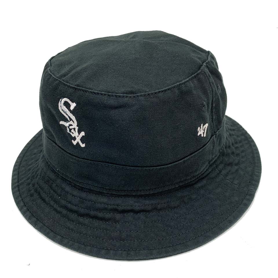 '47 フォーティーセブン バケットハット BUCKET HAT - WHITE SOX ホワイトソックス ハット 帽子 メンズ レディース ブラック BLACK 黒