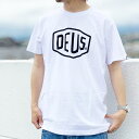デウスエクスマキナ DEUS EX MACHINA Tシャツ 半袖 SHIELD LOGO S/S Tee 定番ロゴ シールドロゴ DMW41808E ホワイト 白 WHITE ブラック 黒 BLACK