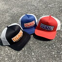 デウスエクスマキナ DEUS EX MACHINA メッシュキャップ REDLINE TRUCKER CAP トラッカーキャップ 帽子 ブラック ネイビー レッド BLACK NAVY RED 黒 紺 赤 DMP23778