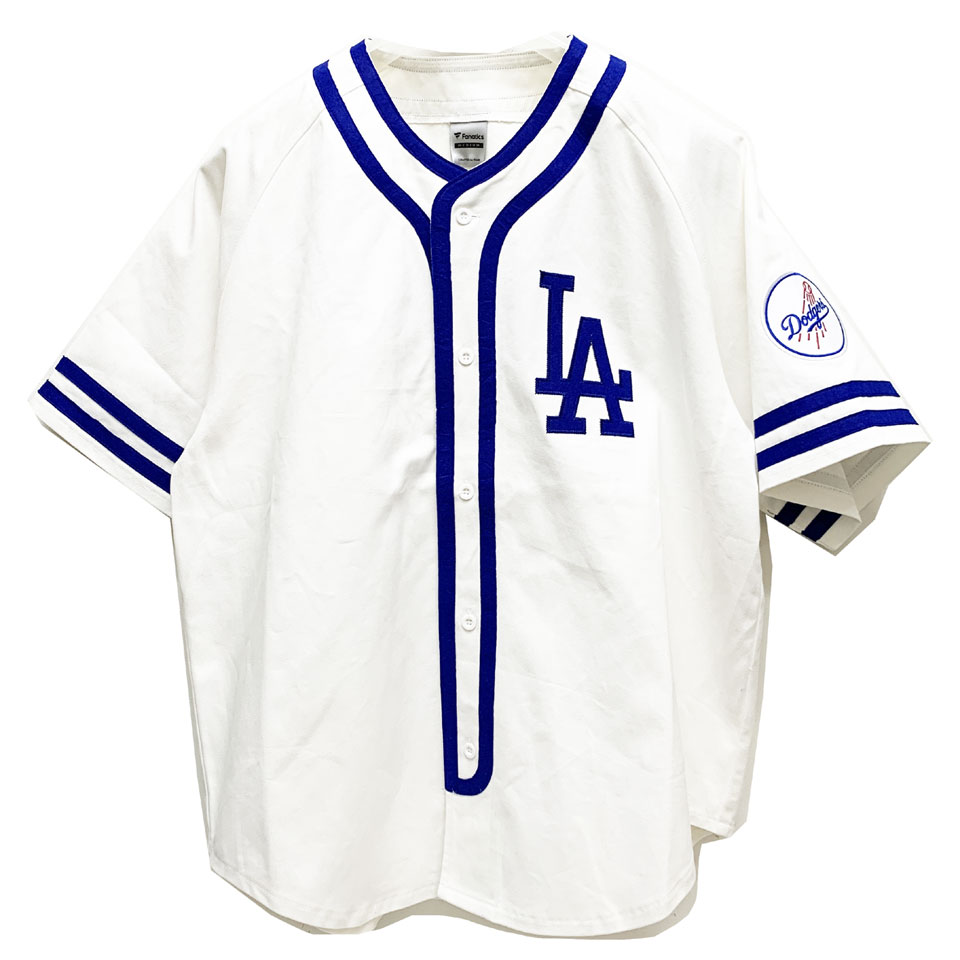 եʥƥ FANATICS ١ܡ륷 MLB LOS ANGELES DODGERS COTTON BASEBALL SHIRT ɥ㡼 ʥ/֥롼 ۥ磻  WHITE