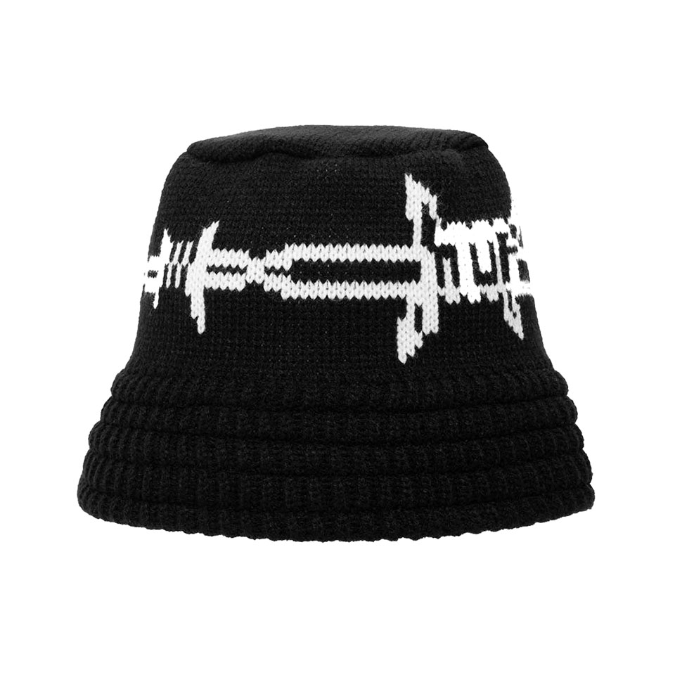 ハフ HUF バケットハット BARBED WIRE KNIT BUCKET HAT ニットハット 帽子 ブラック 黒 BLACK