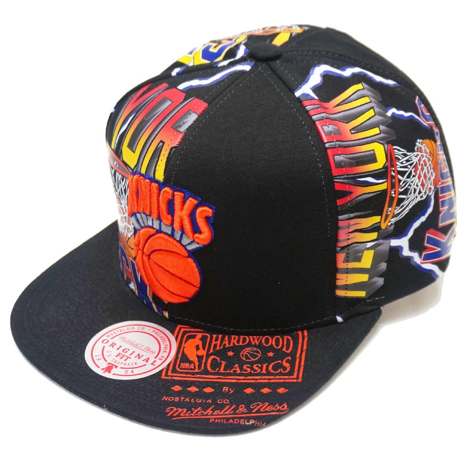 ミッチェルアンドネス Mitchell Ness スナップバック キャップ 帽子 SHIRT REMIX SNAPBACK - NEW YORK KNICKS ニューヨークニックス ブラック 黒 BLACK