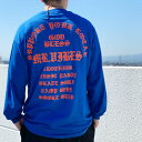 MRV by Mr.vibes ロンT Tシャツ GOD BLESS L/S Tee 長袖 オリジナル バックプリント ロイヤルブルー ROYAL BLUE 青