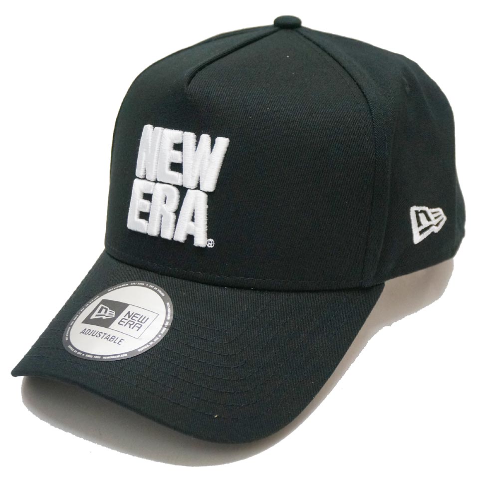 ニューエラ NEW ERA キャップ 9FORTY A-Frame - NEWERA LOGO 帽子 ブラック 黒 BLACK 定番モデル