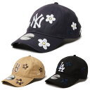 ニューエラ NEW ERA ローキャップ 帽子 9TWENTY MLB Flower Embroidery CAP NY LA REDSOX ドジャース ヤンキース レッドソックス ネイビー ブラック カーキ
