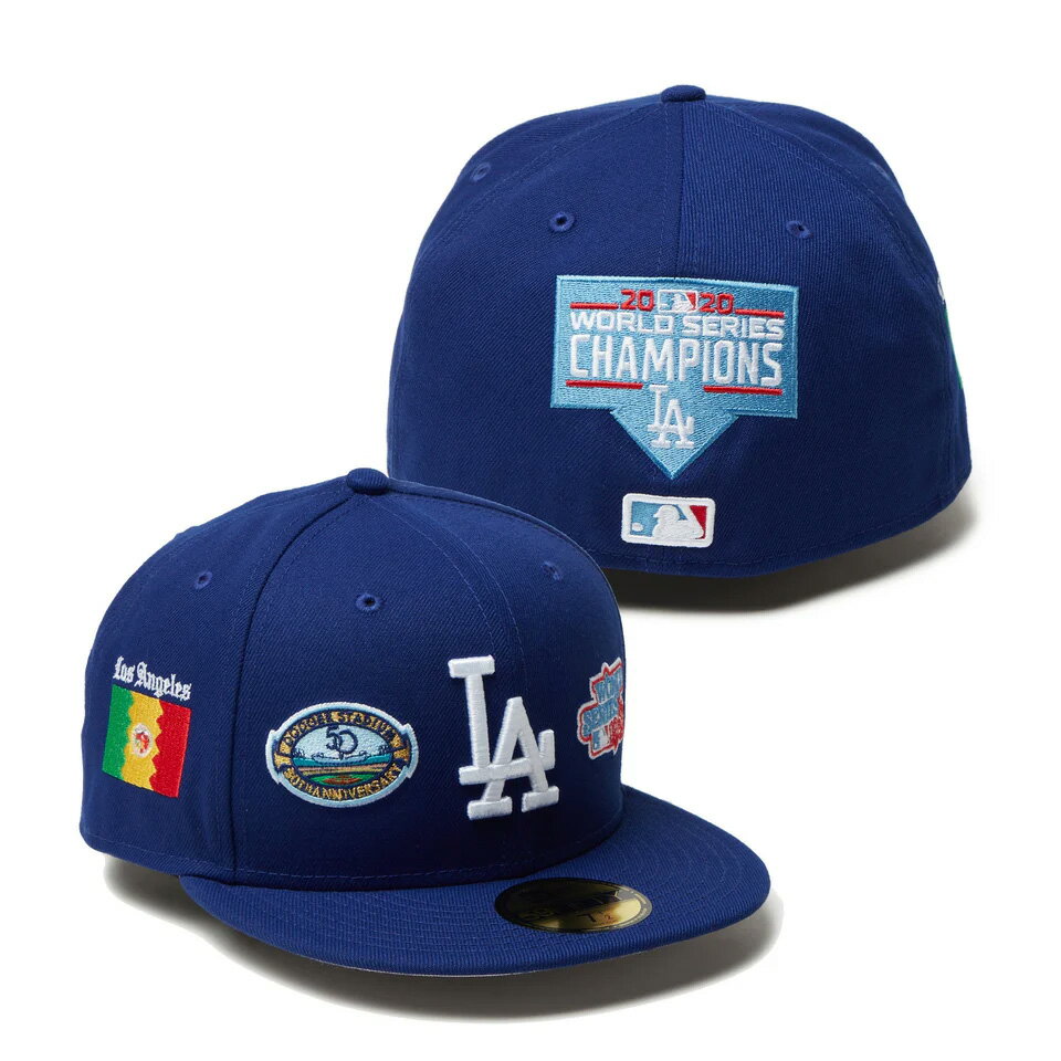 ニューエラ NEW ERA キャップ 59FIFTY MLB Allover LA DODGERS ロサンゼルス・ドジャース ダークロイヤル ブルー 青
