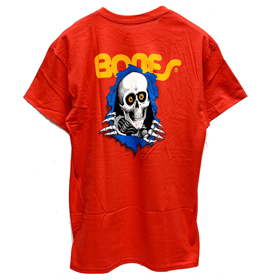 パウエルペラルタ POWELL PERALTA Tシャツ RIPPER S/S Tee スケルトン レッド 赤 RED