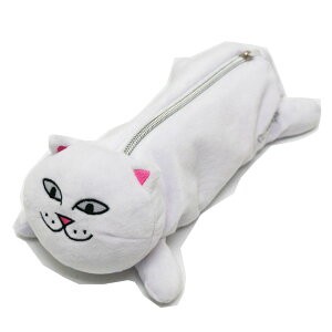 リップンディップ RIPNDIP ポーチ ペンケース NERM PENCIL POUCH 筆箱 小物入れ 猫 ネコ ホワイト 白