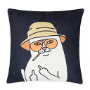 リップンディップ RIPNDIP ピロー クッション Nermal S. Thompson Jacquard Pillow 猫 ネコ ブラック 黒 BLACK