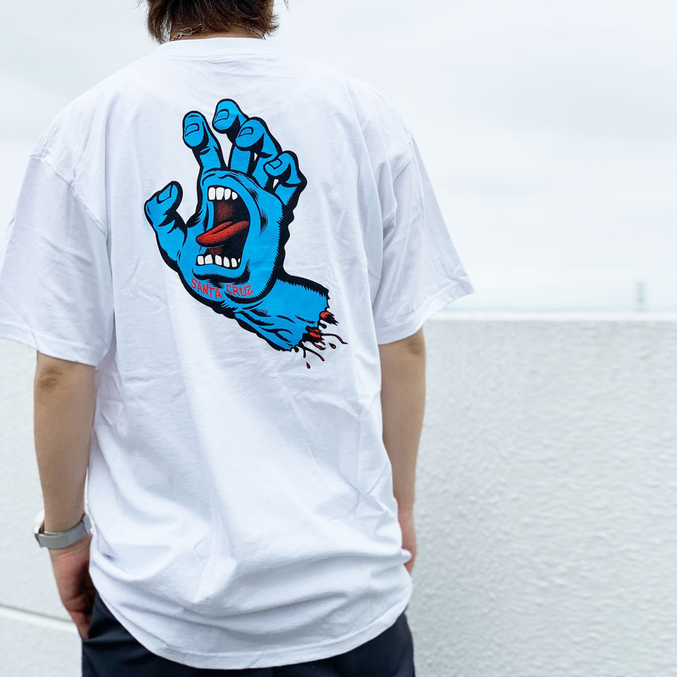 全2色 サンタクルーズ SANTA CRUZ サンタクルズ Tシャツ SCREAMING HAND S/S Tee 半袖 スクリーミングハンド 定番ロゴ ホワイト ブラック 白 黒 WHITE BLACK