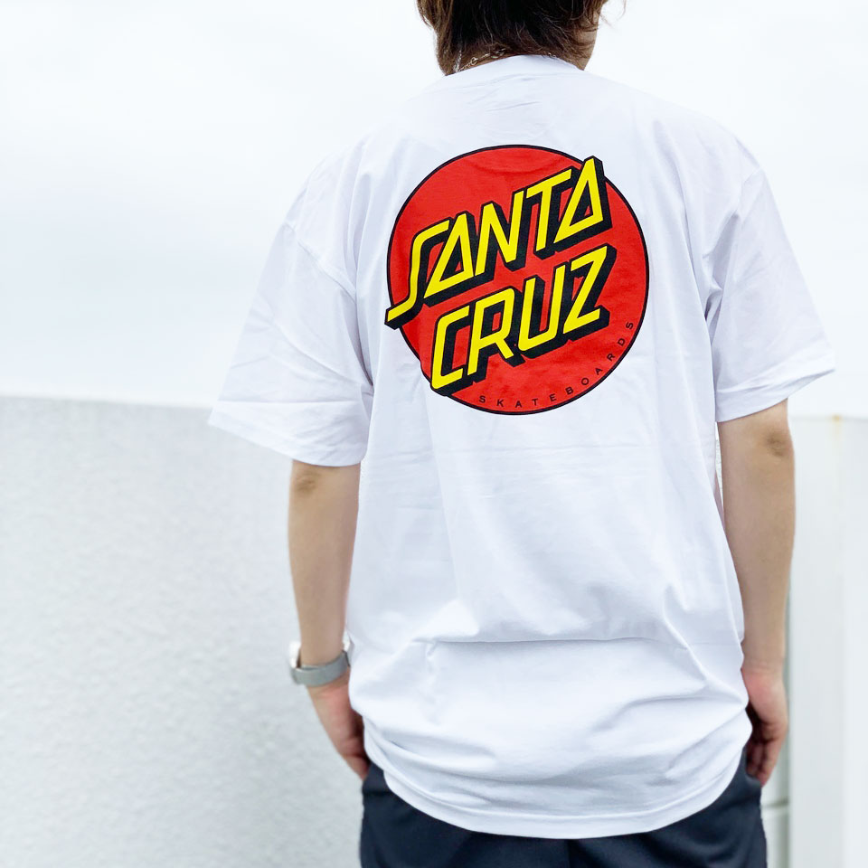 全2色 サンタクルーズ SANTA CRUZ サンタクルズ Tシャツ CLASSIC DOT S/S Tee 半袖 クラシックドット 定番ロゴ ホワイト ブラック 白 黒 WHITE BLACK