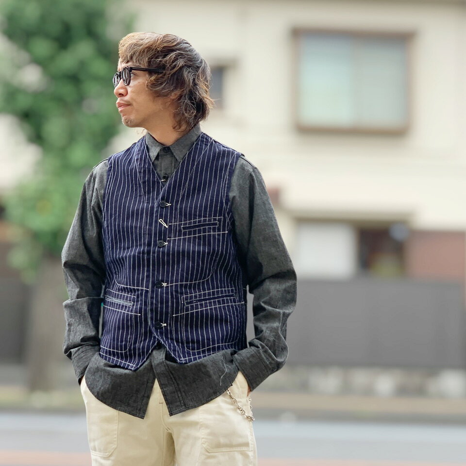 楽天市場】sugar cane シュガーケーン 9oz． wabash stripe work vest