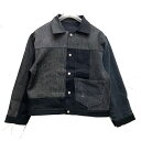 スリフティルック THRIFTY LOOK リメイクデニムジャケット DENIM REMAKE PLEATS JACKET 1st ブラックデニム 黒 BLACK (#5)