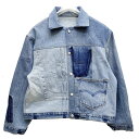 スリフティルック THRIFTY LOOK リメイクデニムジャケット DENIM REMAKE PLEATS JACKET 1st ブルー 青 BLUE (#2)