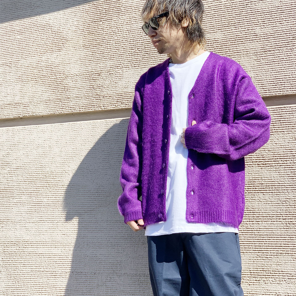 Mr.vibes web store㤨֥󥯥ե TOWNCRAFT 㥮ǥ SOLID SHAGGY CARDIGAN إ ѡץ  PURPLEפβǤʤ14,300ߤˤʤޤ