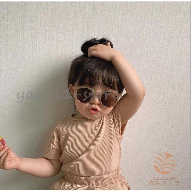 サングラス 子供用 キッズ ベビー キッズファッショングラス ラウンド 丸 ラバーテンプル インファント..