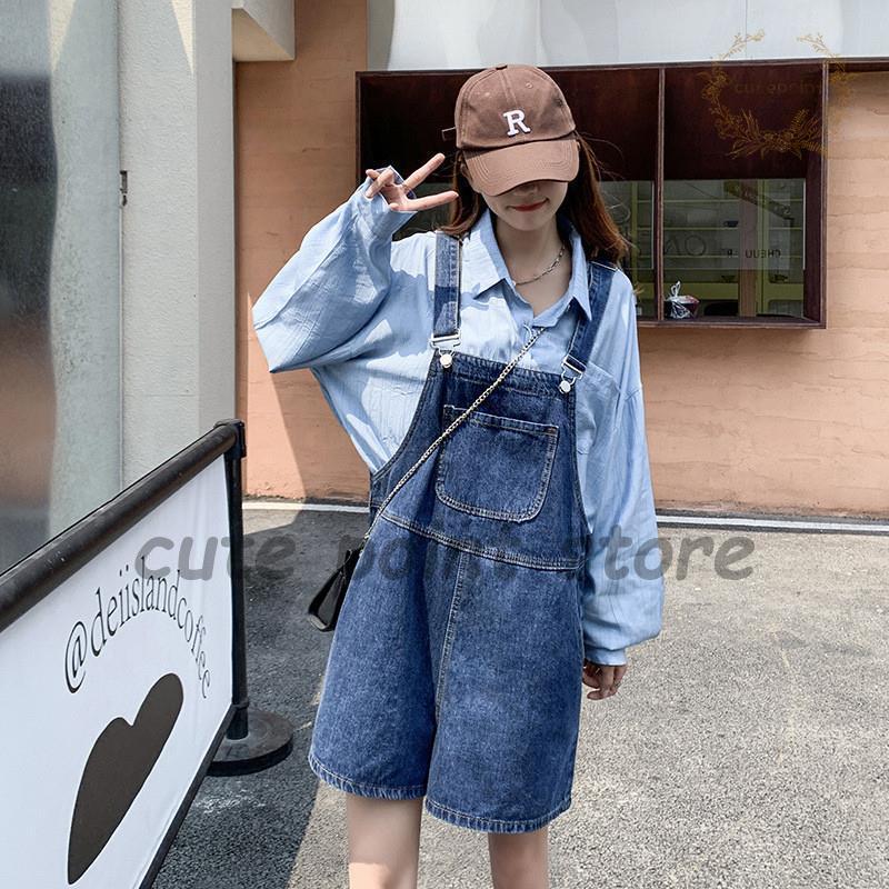 サロペット ショートパンツ レディース デニム ゆったり 半ズボン オールインワン ビーチ 着痩せ 夏 薄手 かわいい リラックス